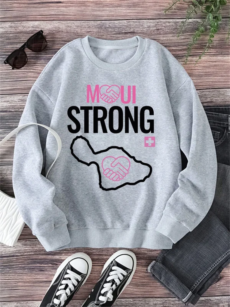 Women's Maui Strong Print Sweatshirt