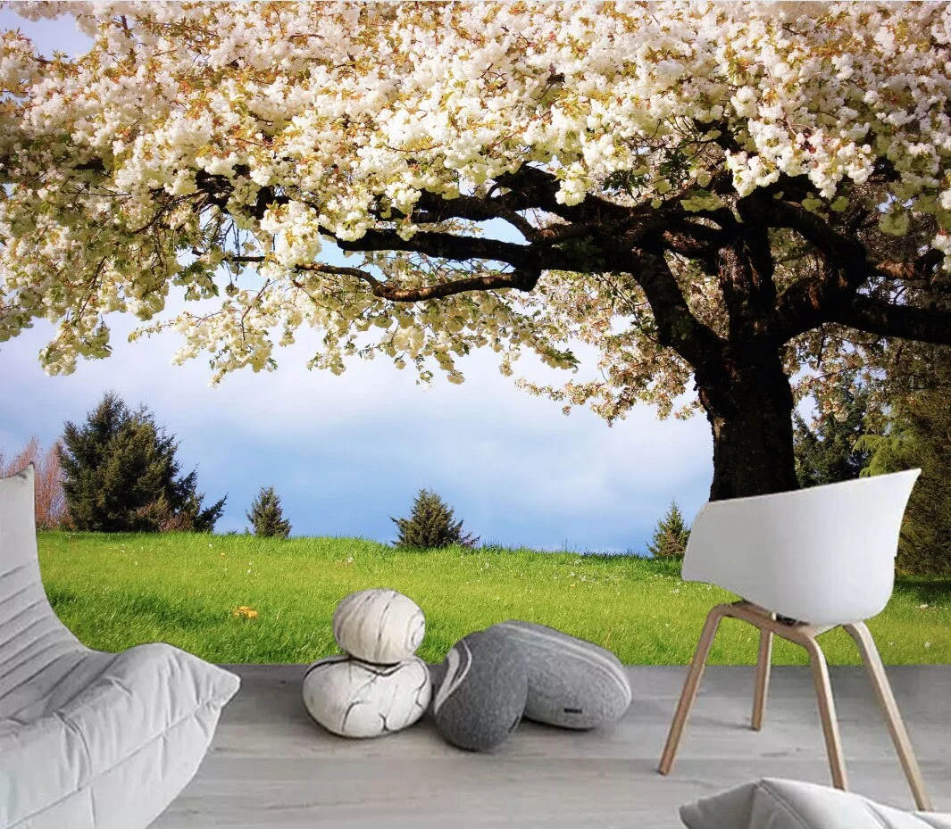 Japanese Cherry Blossoms Mount Fuji Landscape Wall Hanging Tapestry Ancient Palace With Moon Nature Scendry Home Wall Blanket