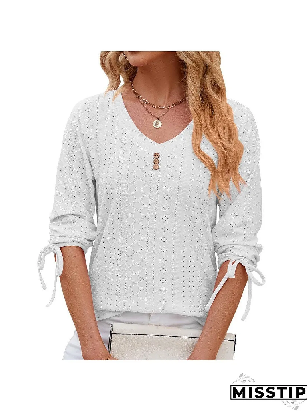 Short Sleeve Mock Neck T-Shirt with Side Slits