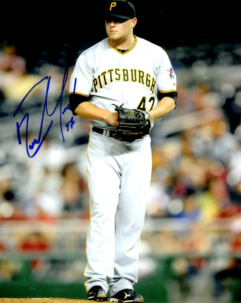 Signed 8x10 EVAN MEEK PITTSBURGH PIRATES Photo Poster painting- COA