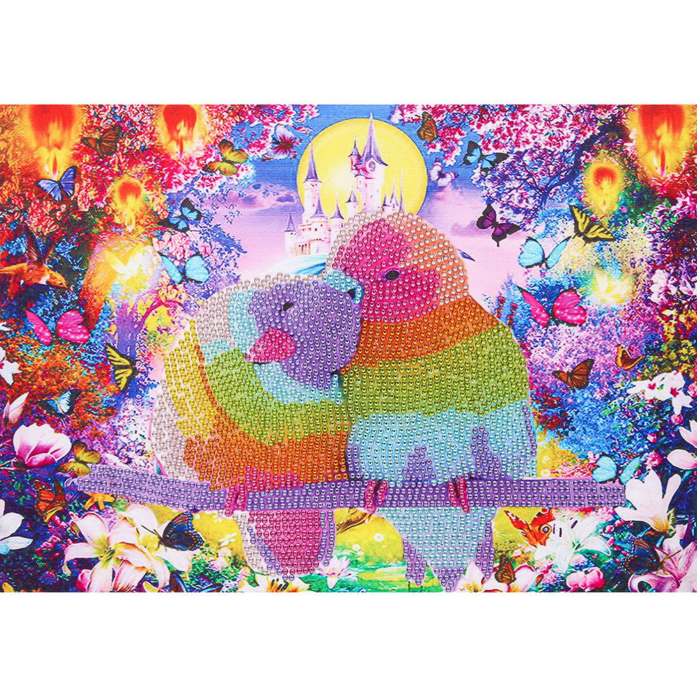 

Coloured Parrots - Special Shaped Diamond Painting - 40*30CM, 501 Original