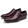Mens Dress Slip On Leather Shoes Black