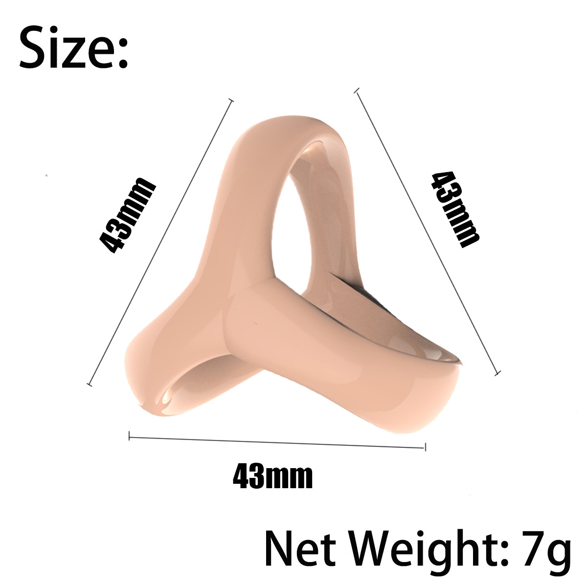 Soft Silicone Triangle Cock Ring Sex Toys For Men - Rose Toy