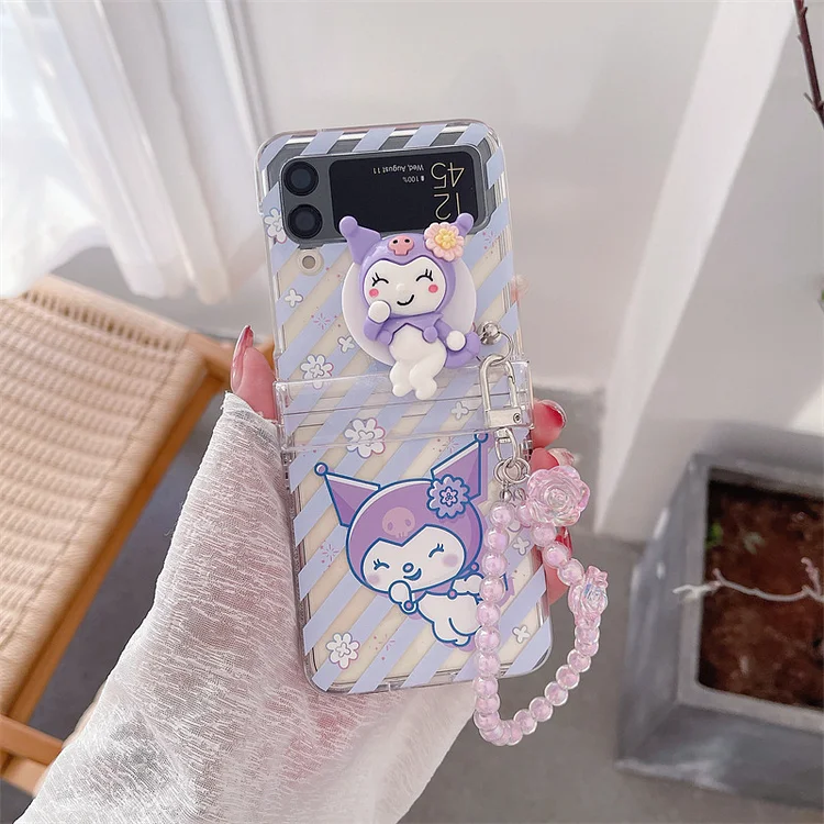 Sanrio Kuromi Hello Kitty Melody Phone Case For Samsung Z Flip  weebmemes