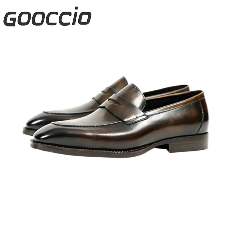 CW185 Cowhide Loafer Shoes For Men GOOCCIO  