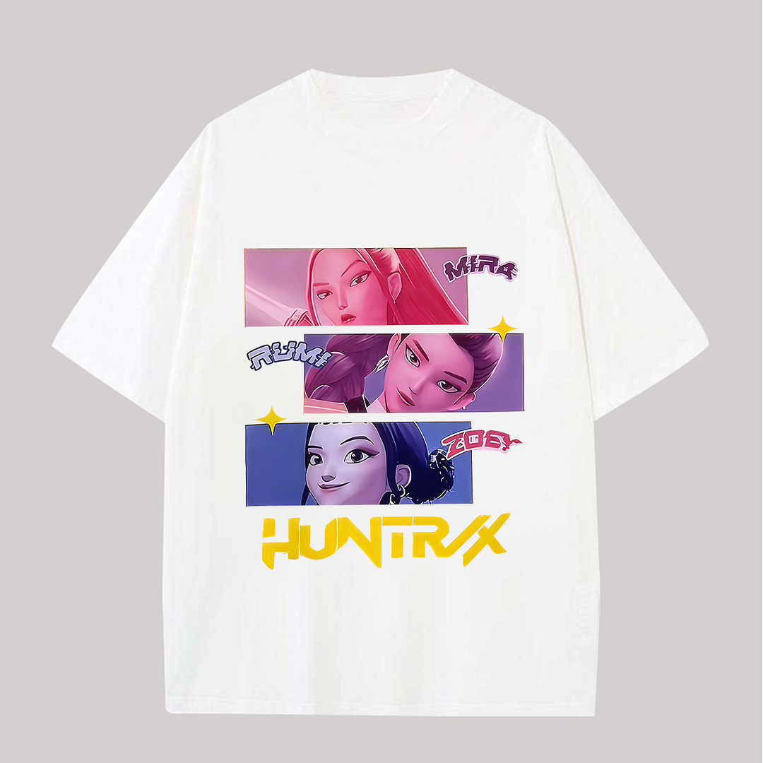 KPop Demon Hunters Printed Oversized Unisex T-shirt