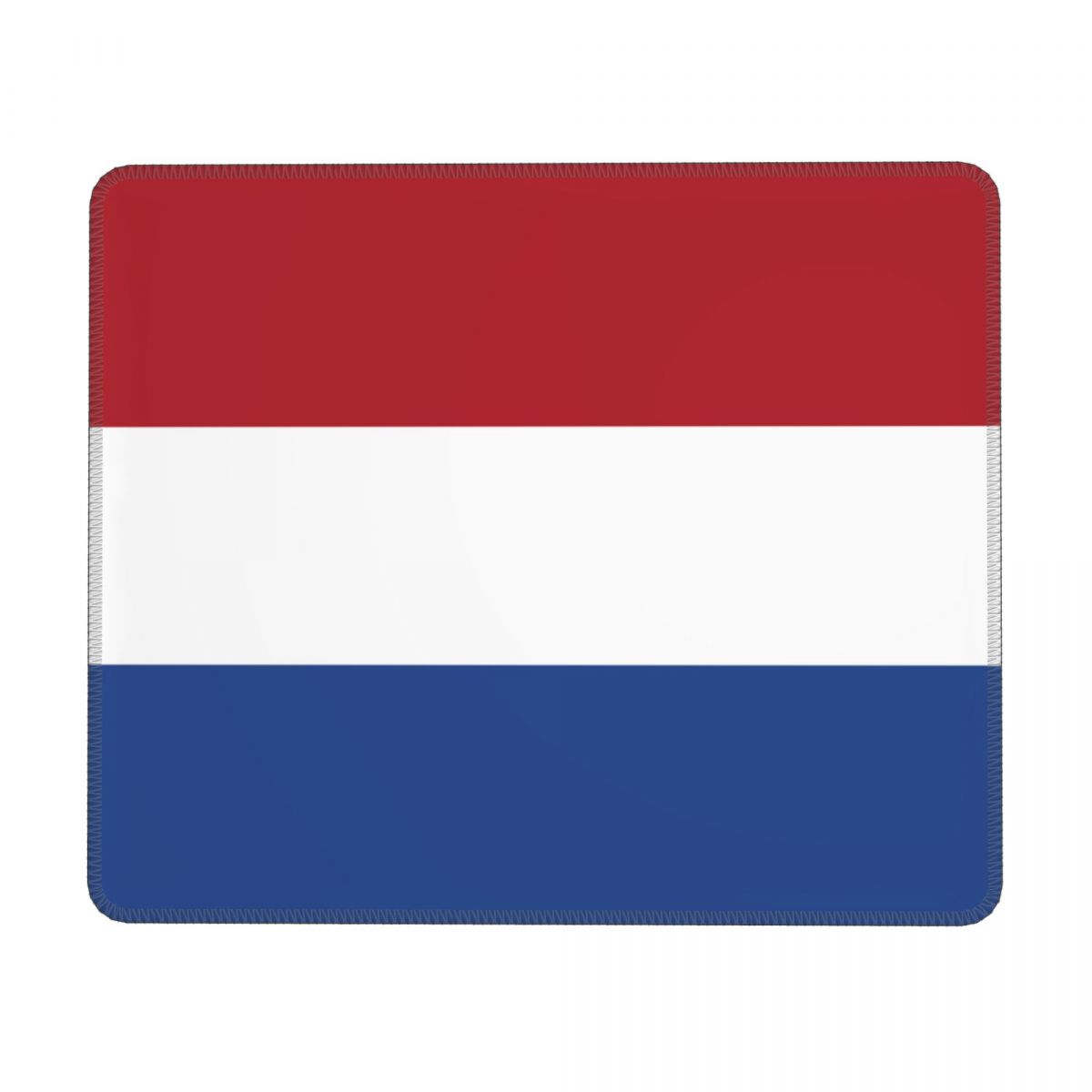 Netherlands Flag Square Gaming Mouse Pad with Stitched Edge