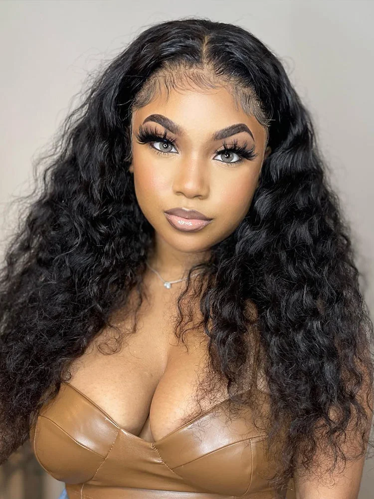 Pre-bleached Natural Wave Swiss HD Lace/Transparent Lace Front Wigs Human Hair