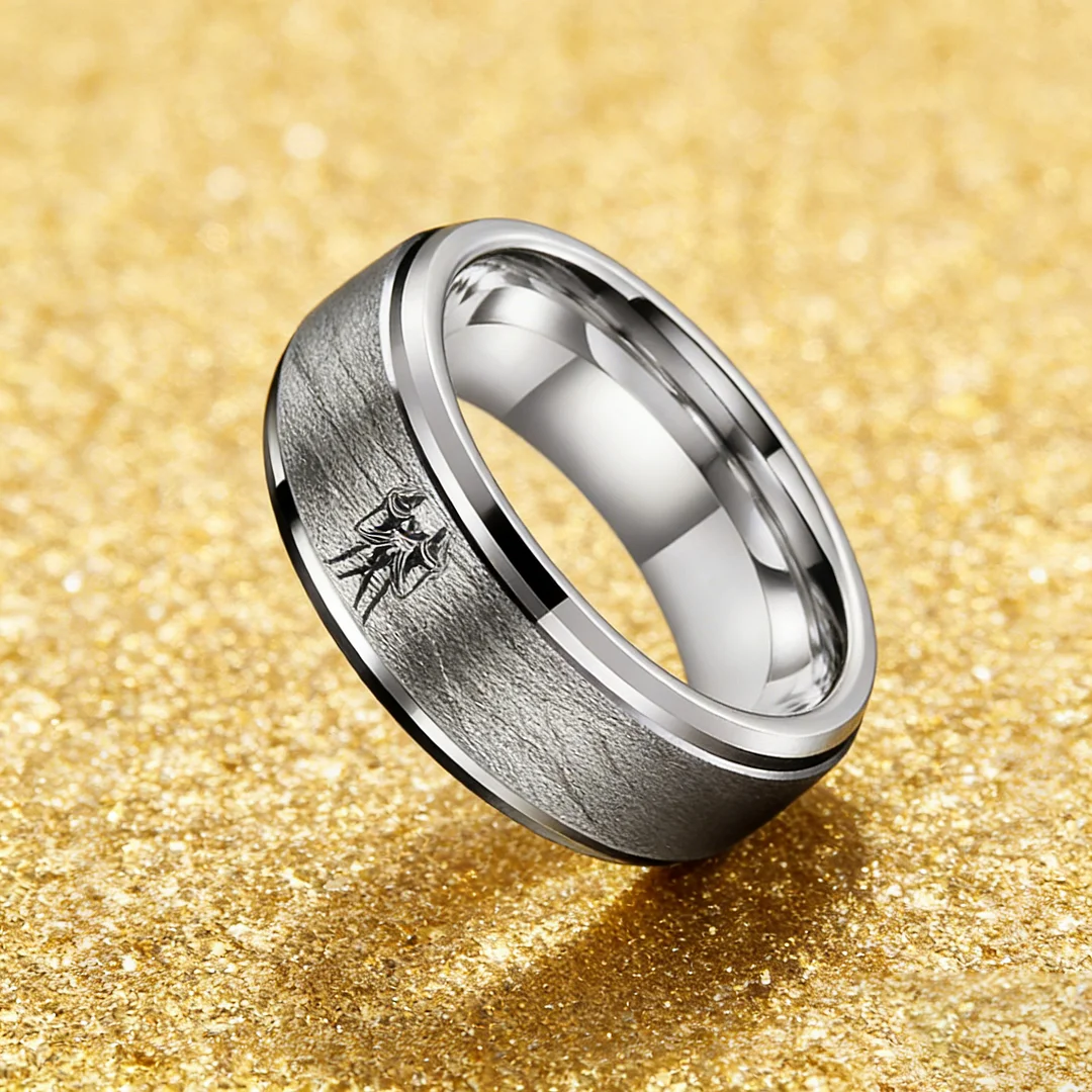 Womens Or Mens Gemini Tungsten Carbide Wedding Rings Sliver Stepped Edges Couples Bands 4MM 6MM 8MM