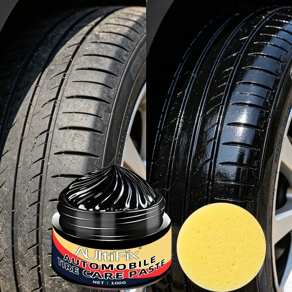 100g tire shine cream before and after tire finish