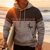💥 2025 Hot Sale!Fashionable Casual Wolf 3D Digital Print Men Hoodie, New Drawstring Pocket Hooded Sweatshirt, Street Sports Wear, For Fall