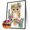 Diamond Painting-DIY Crystal Rhinestone Wreath Owl