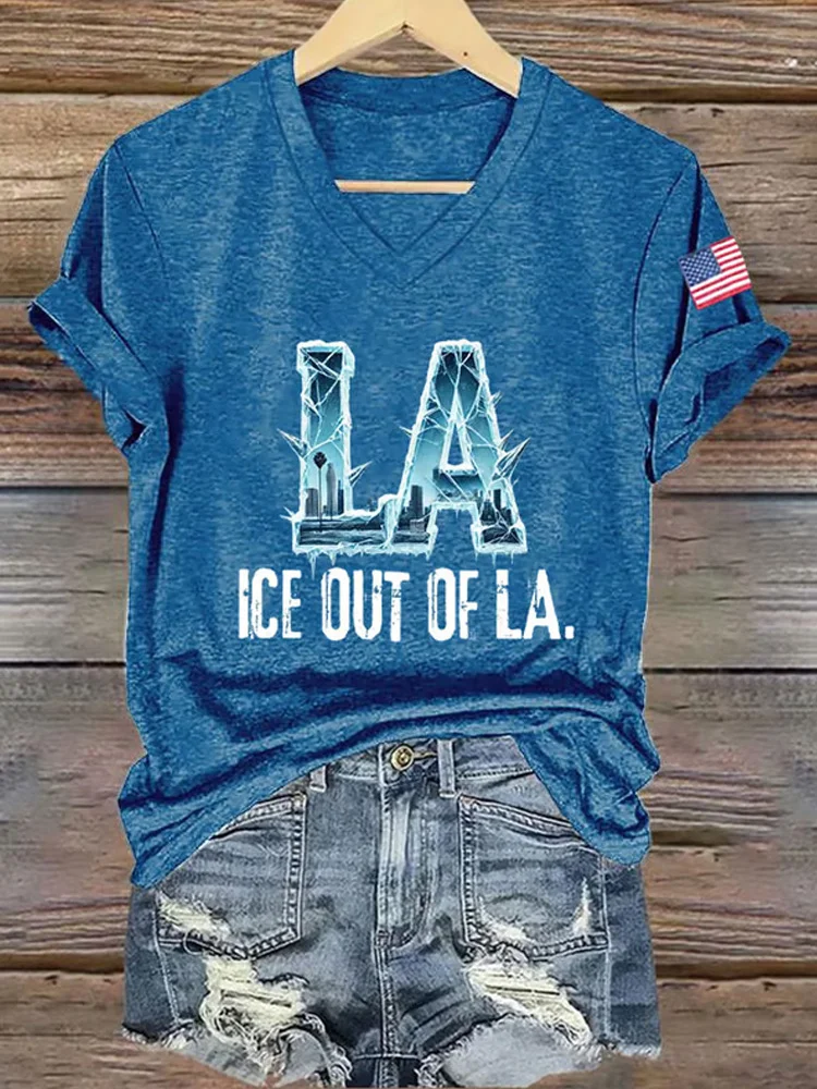 Women's Ice Out Of Laprinted Casual T-shirt