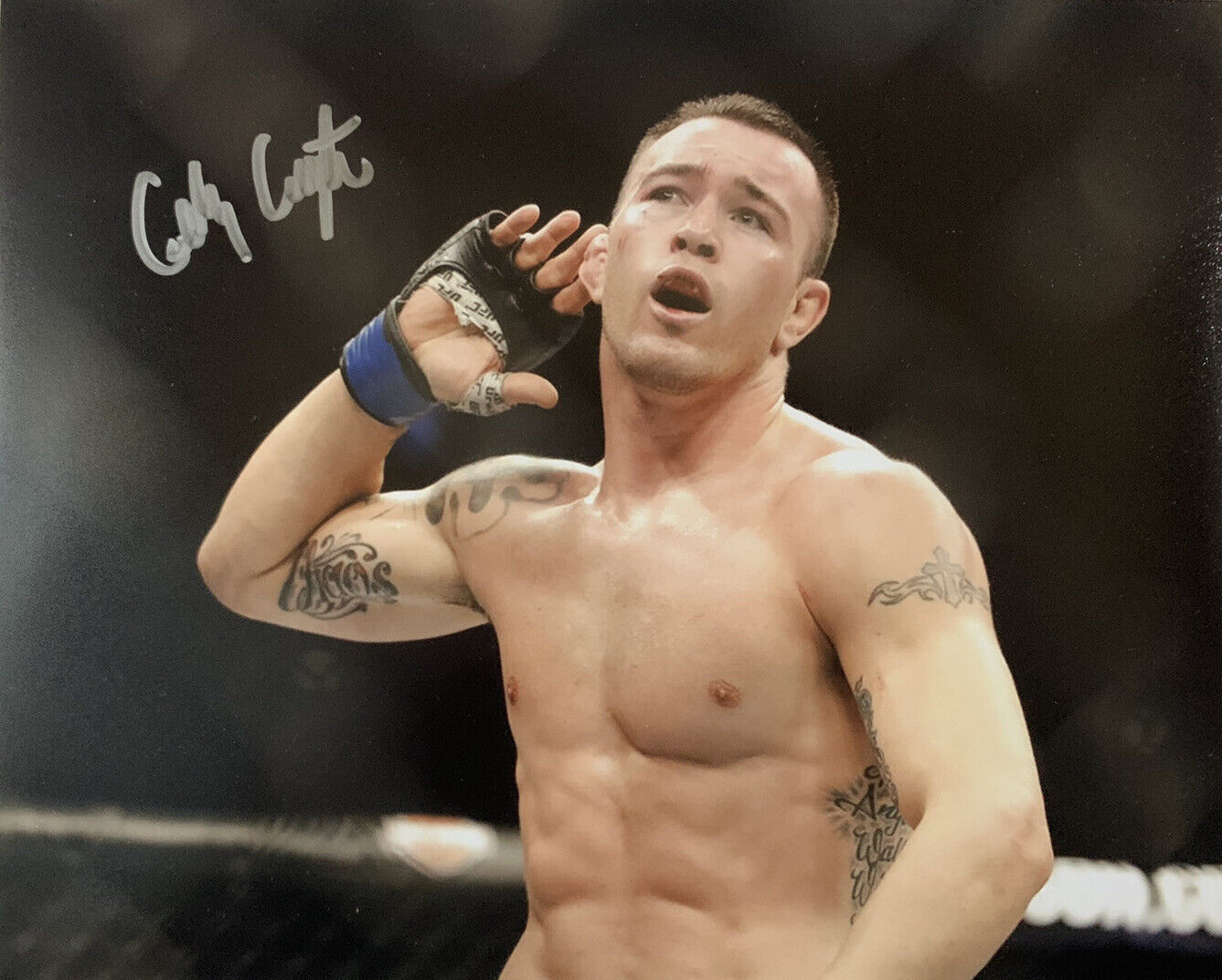 COLBY COVINGTON SIGNED 8x10 Photo Poster painting UFC FIGHTER AUTHENTIC AUTOGRAPH RARE COA