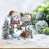 2D Flat Christmas Print DIY Diamond Painting Desktop Ornaments Kit Table Decor