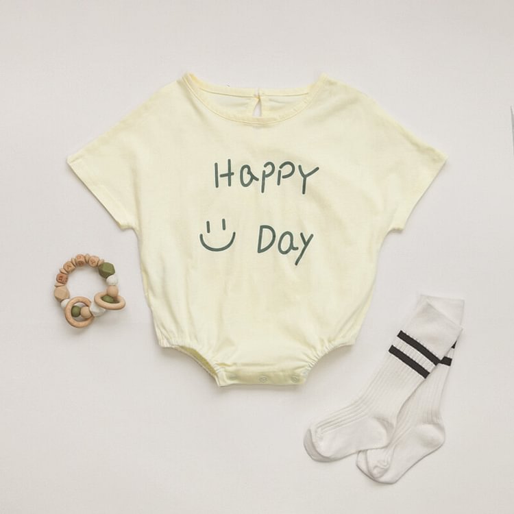 HAPPY DAY Baby Smile Face Bodysuit