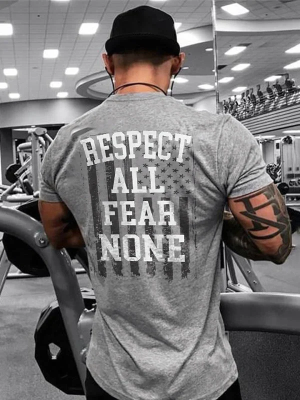 Respect All Fear None Printed Men's T-shirt