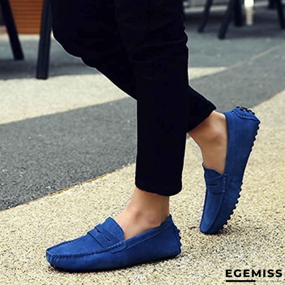 Men's Soft Loafers Moccasins Genuine Leather Flats Driving Shoes | EGEMISS