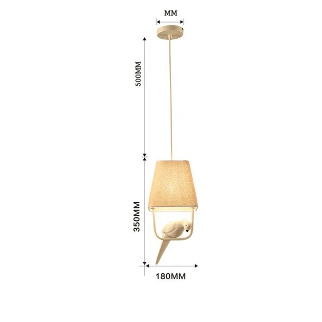 Cloth Pendant Lamp Modern Creative Bird Fixture Home Hanging Lights For Bedroom Cafe Hotel Restaurant Living Room Decorations