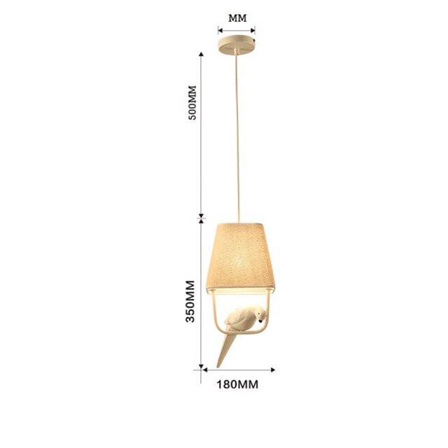 Cloth Pendant Lamp Modern Creative Bird Fixture Home Hanging Lights For Bedroom Cafe Hotel Restaurant Living Room Decorations