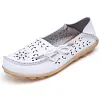 Women's Wide Width Leather Loafers Flat Shoes