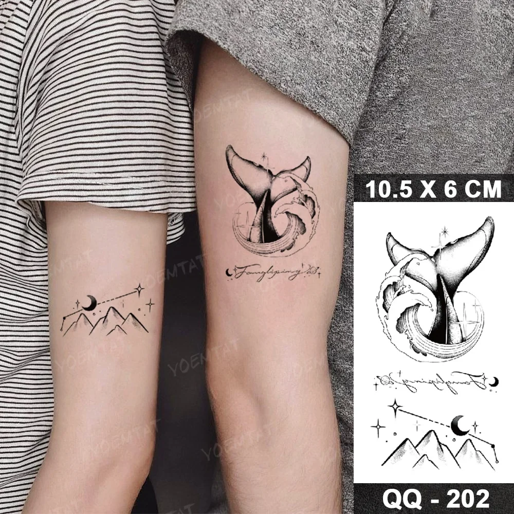 Sdrawing Temporary Tattoo Stickers Butterfly Flower Realistic Sexy Flash Tatoo Women Men Arm Waist Line Body Art Fake Tatto Cool