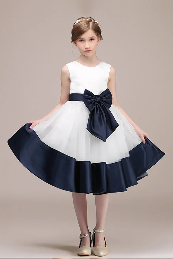  Hellodresses Princess Sleeveless Jewel Flower Girl Dress Tulle with Belt