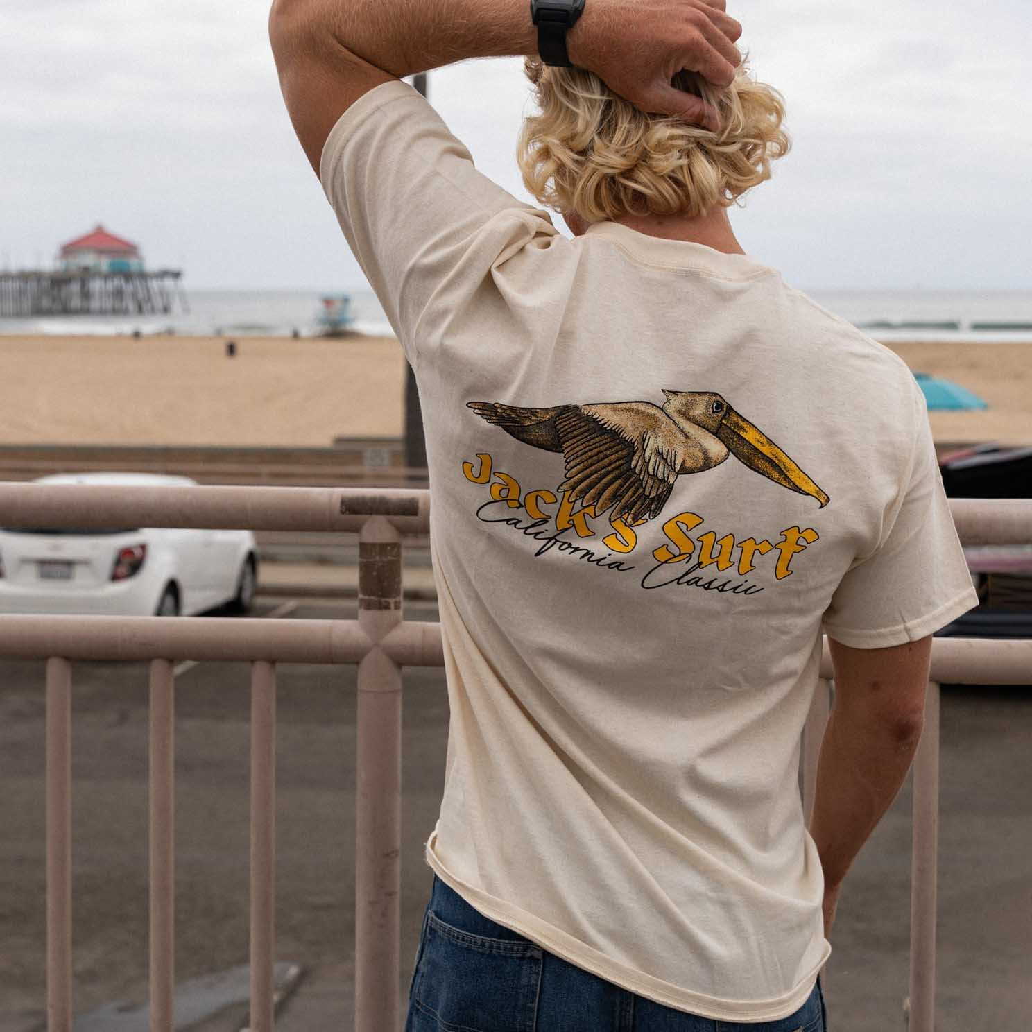 Unisex Vintage 90s California Classic Surf Beach Short Sleeve T-Shirt / [blueesa] /