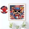 Diamond Painting-DIY Crystal Rhinestone Flag Happy Dog