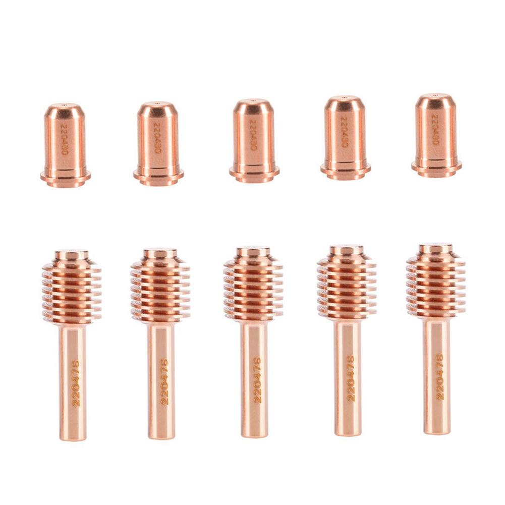 

5pcs 220478+5pcs 220480 Copper Tellurium Plasma Cutting Electrodes Nozzles, 501 Original