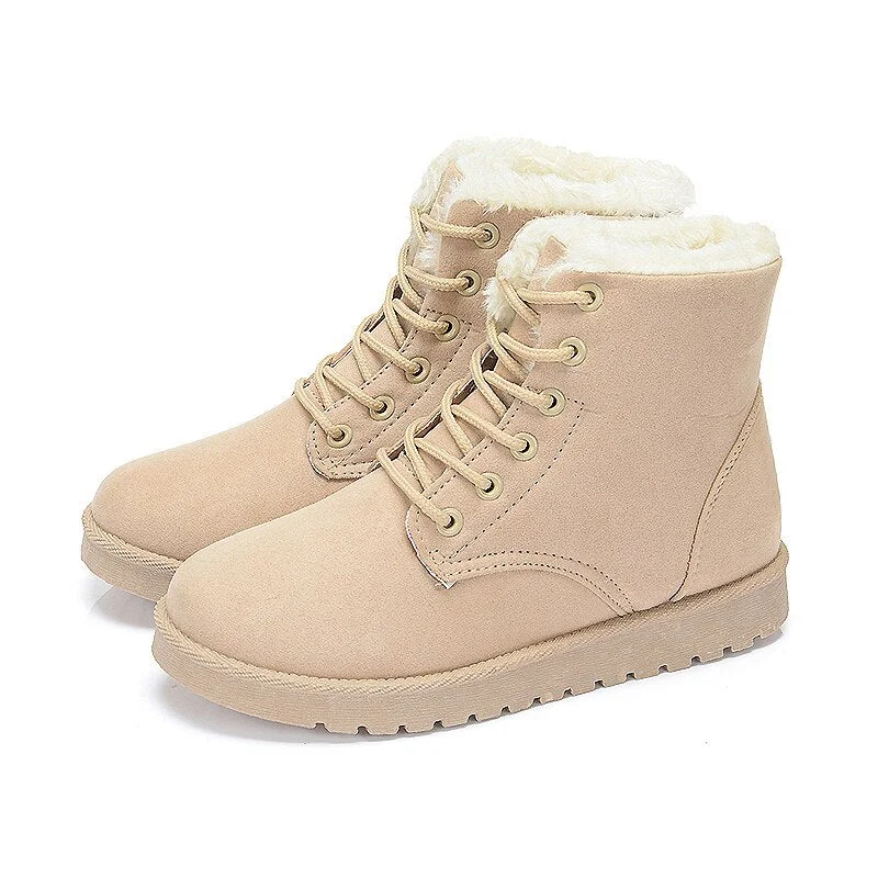 Women Boots Winter Warm Snow Boots Women Faux Suede Ankle Boots For Female Winter Shoes Botas Mujer Plush Shoes Woman