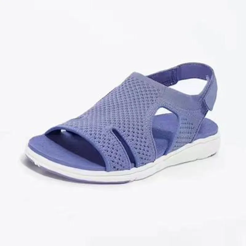 Women Sandals Breathable Mesh Summer Shoes For Women 2021 Flat Shoes Ladies Sandals Soft Orthopedic Women Shoes Chaussure Femme