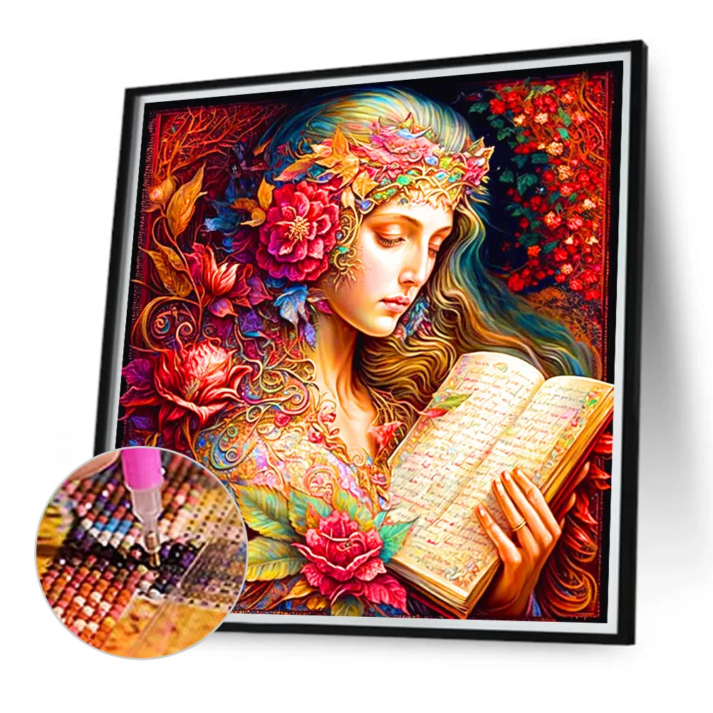 Full Round Diamond Painting 40*40cm - The Girl Who Sang For This