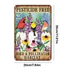Bird Pesticide Free Bird & Pollinator Habitat - Vintage Metal Signs(12*16Inch)