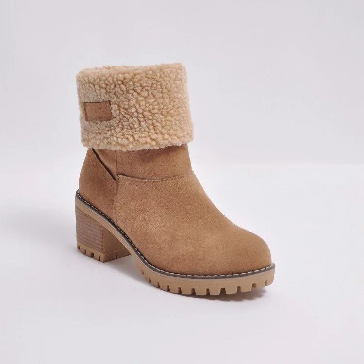 Churchf Churchf Fashionable Winter Large-Size Boots Lamb Wool Two Cotton Shoes To Keep Warm Snow Boots