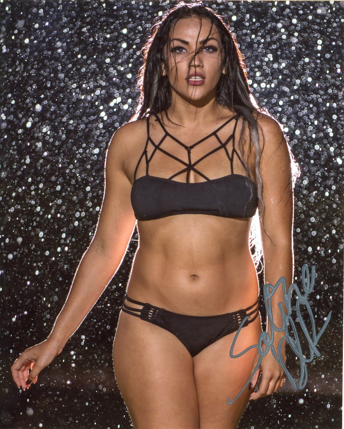 Salina de la Renta autographed 8x10 #14 Sexy Rain MLW AEW WWE TNA