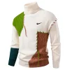 Unisex Casual Trendy Contrast Color Knitted Sweater