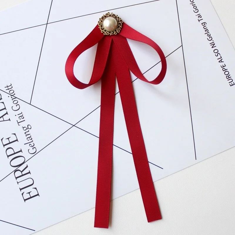 Hand-made Bow Tie Ladies Unisex Banking Stewardess Student Performs Career Korean White Shirt Black Bowtie Classic Trendy Gifts