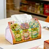 (24cm)Diamond Art Tissue Box DIY PU Napkin Cover for Home(best grandma ever)
