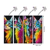 4Pcs Special Shape Cat Diamond Painting Bookmark