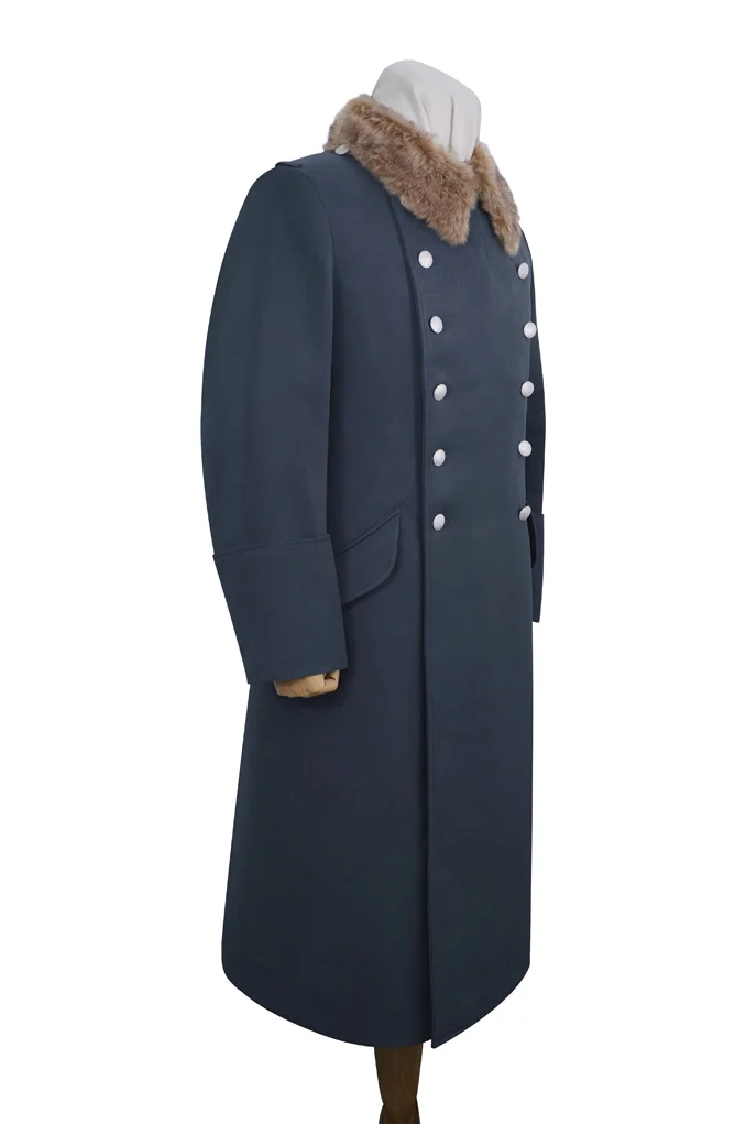   Luftwaffe German Officer Fur Collar Gabardine Greatcoat German-Uniform