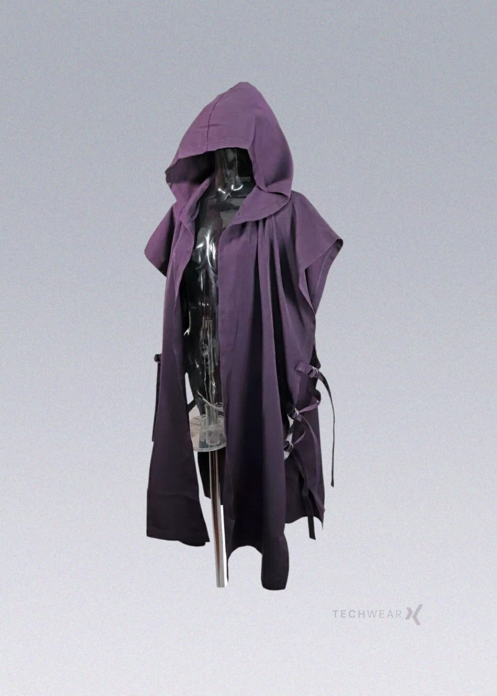 Black Hooded Cloak Techwear - X techwear-x