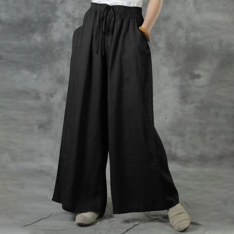 Zingj Comfortable Loose Cotton Linen Casual Pants