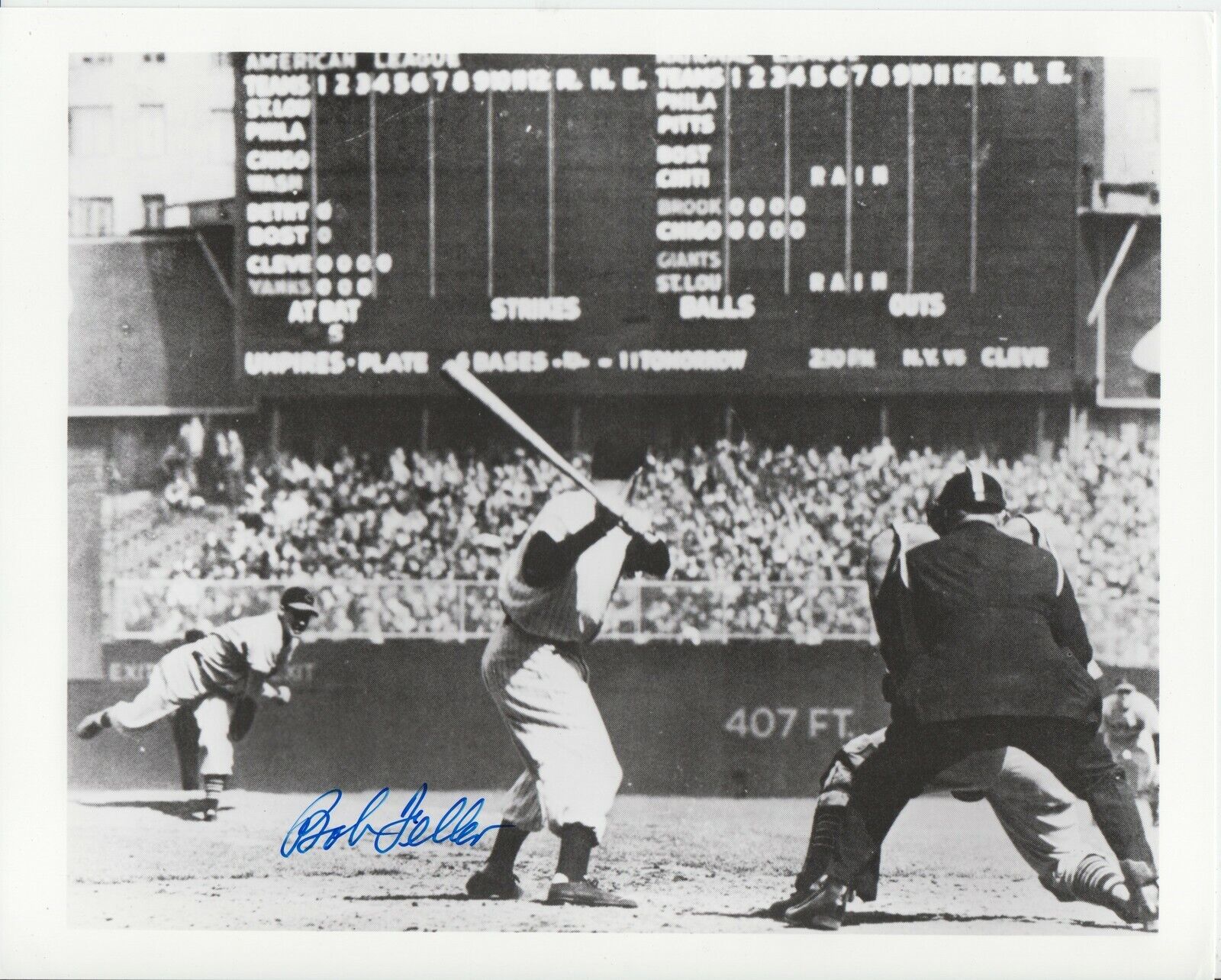 Bob Feller #0 8x10 Signed Photo Poster painting w/ COA Cleveland Indians