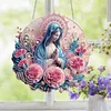 DIY Mother Mary Acrylic Diamond Painting Hanging Pendant