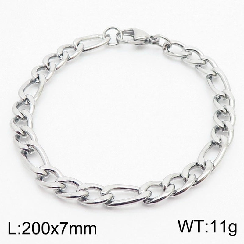 Hip-hop Solid Color Stainless Steel Plating Bracelets 1 Piece