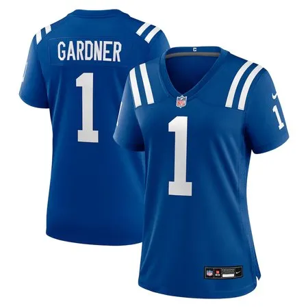 Women's Indianapolis Colts #1 Ahmad Sauce Gardner  Royal Team Game Jersey