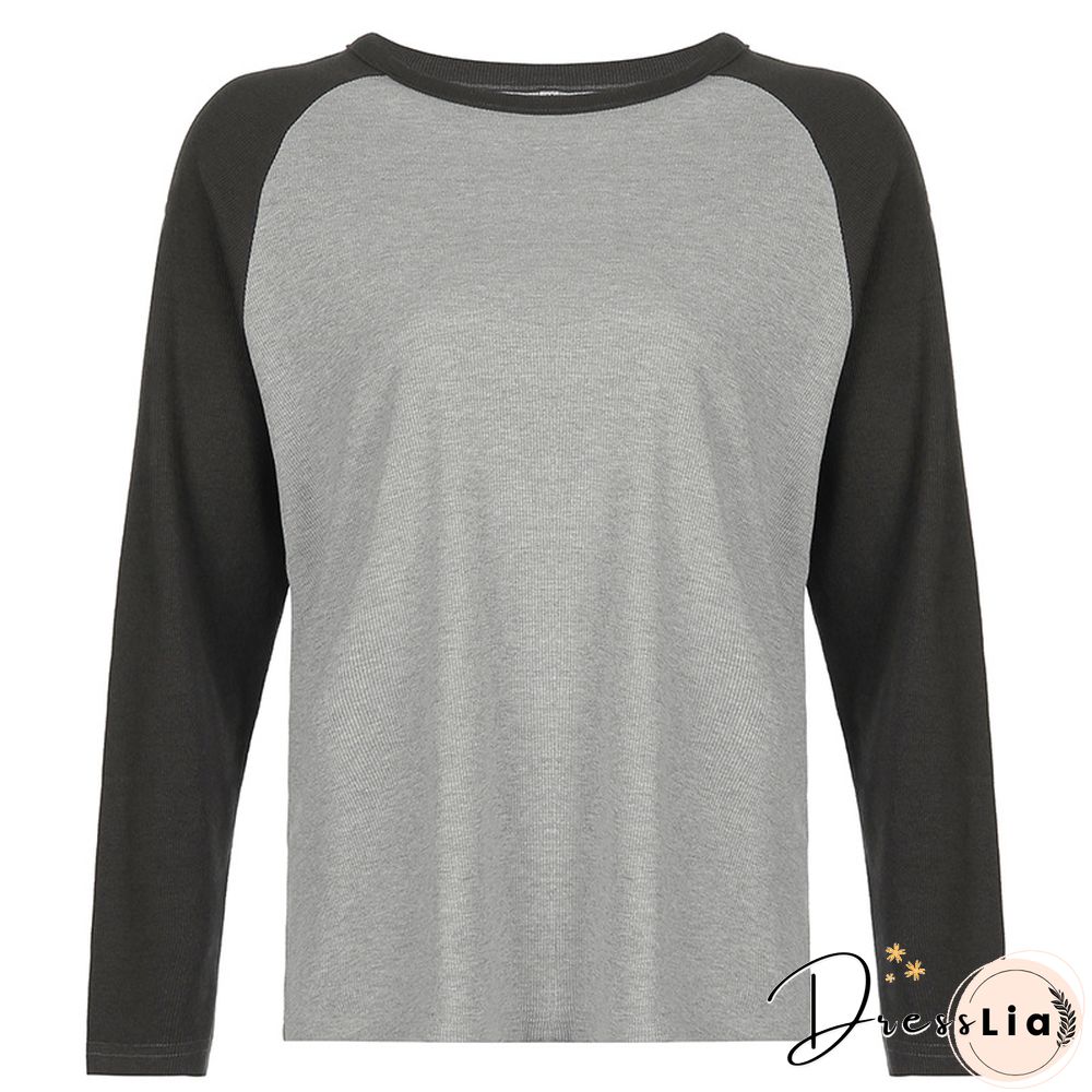 Ribbed Raglan Sleeve T- Shirts