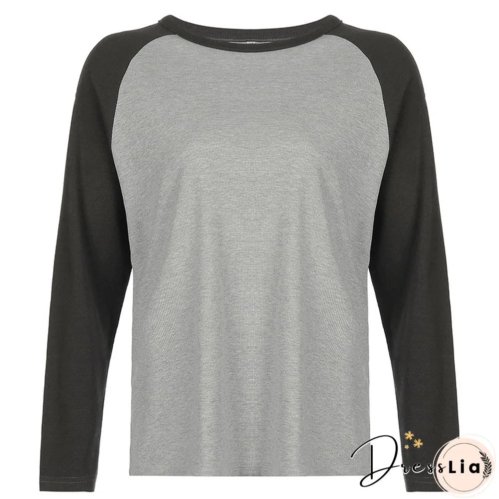 Ribbed Raglan Sleeve T- Shirts