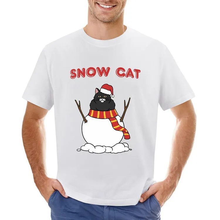 Snow Cat Designable Men's T-shirt	